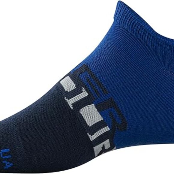 Under Armour Socks Mens Size Large 8.5-13 No Show Essential Lite Blue Gray NEW - Picture 3 of 4